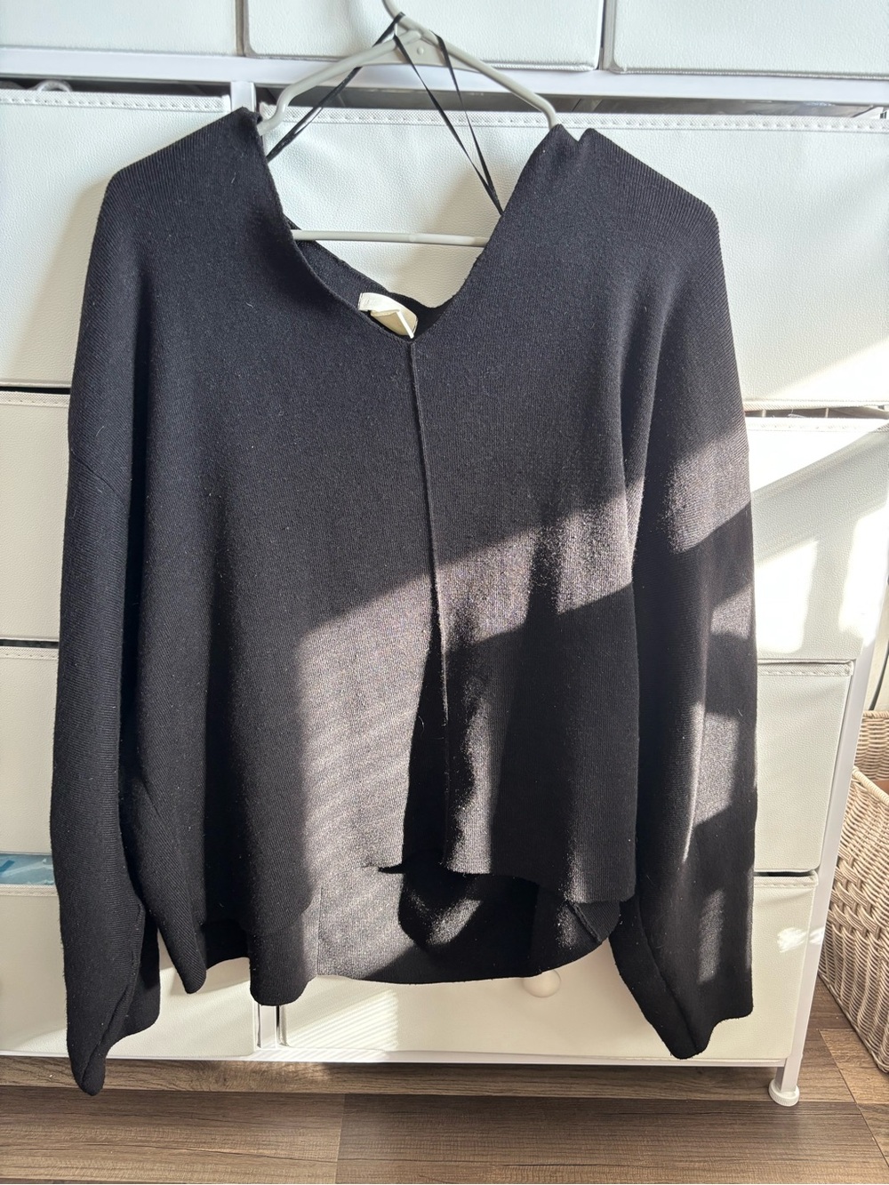 Black off the shoulder sweater